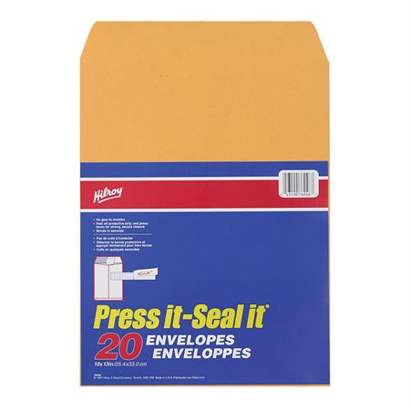 Enveloppe kraft Press-it Seal-it® 10 x 13 po. (20)