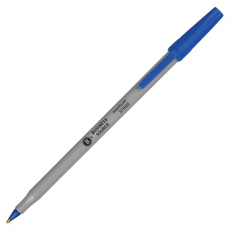 Business Source Ballpoint Stick Pens Medium point blue (box 60)