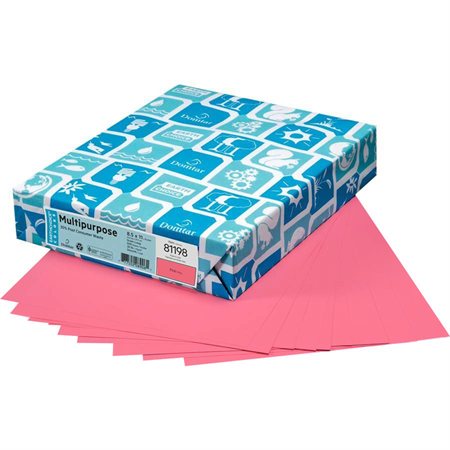 Papier de couleur à usages multiples Lettermak® Format lettre - 8-1 / 2 x 11" cerise