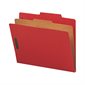 Chemises de classement avec fixateurs Format lettre, 1 diviseur rouge