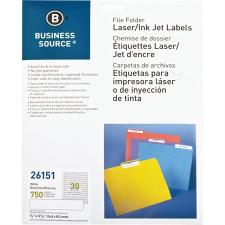Filing Labels Package of 750 white
