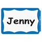 Name badge Self Adhesive 2-1 / 4 x 3-1 / 2 Blue bordered