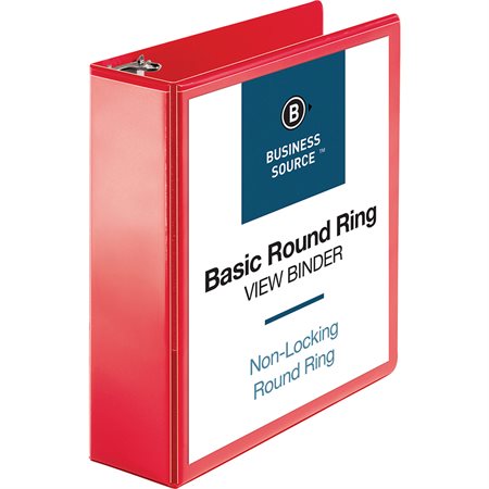 Presentation Round Ring View Binder 3 in. red