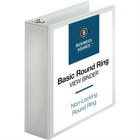 Presentation Round Ring View Binder 3 in. white