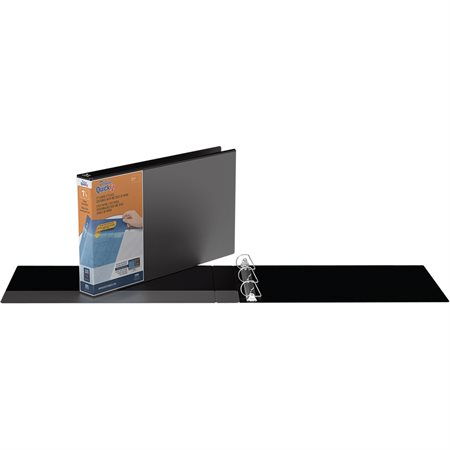 Deluxe QuickFit® Tabloid Presentation Binder Black 1-1 / 2 in.