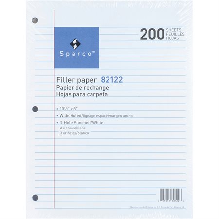 Loose Leaf Paper Wide ruled pkg 200