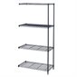 Industrial Metal Shelving Add-on kit. 2 posts and shelves. 36 x 18 x 72 in. H.