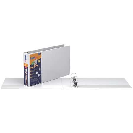 Deluxe QuickFit® Tabloid Presentation Binder White 2 in.