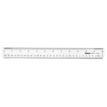 Transparent Acrylic Ruler 30 cm metric /  12”