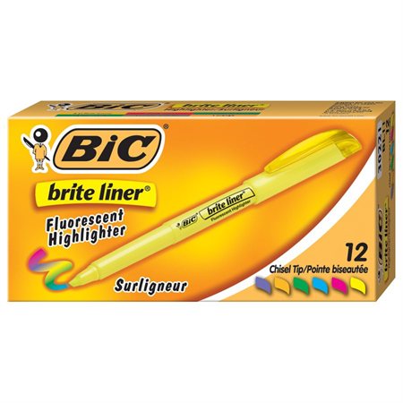 Surligneur "brite liner" couleurs variées