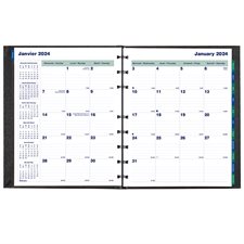 Agenda mensuel MiracleBind™ (2025) Couverture rigide CoilPro 11 X 9-1/16 po.