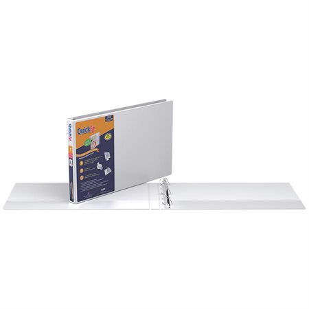 Deluxe QuickFit® Tabloid Presentation Binder White 1 in.