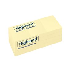 Feuillets autoadhésifs Highland™ Jaune 1-1/2 po. x 2 po.