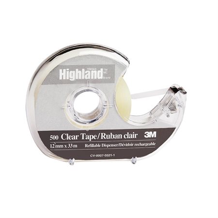 Highland™ Transparent Adhesive Tape Dispenser 12 mm x 33 m