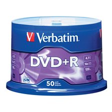 Disque inscriptible DVD+R 16x Paquet de 50