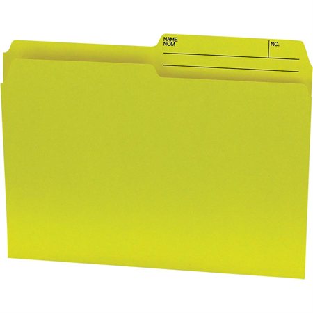 Reversible Coloured File Folders Letter size yellow