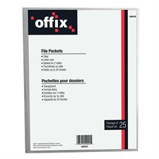 Offix® File Pockets clear