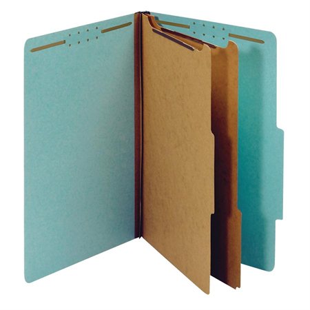 Pressboard Classification Folder 6 fasteners. 2-1 / 2 in. expansion. Legal size blue