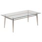 Glass Coffee Table Retangular. 42 x 24 x 16"H..