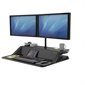 Lotus™ Convertible Sit Stand Workstation black