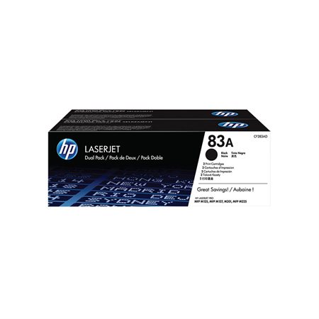 Cartouche de toner HP 83A Emballage économique (2)