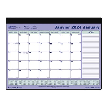 Monthly Calendar Desk Pad (2025) Complete desk pad calendar