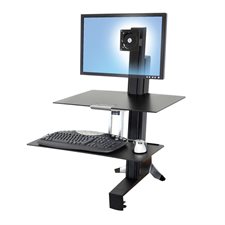 Surface de travail assis-debout WorkFit-S pour écran unique HD - Pour moniteur jusqu'à 30"