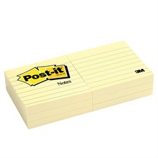 Feuillets autoadhésifs Post-it® Ligné 3 x 3 po. (6)