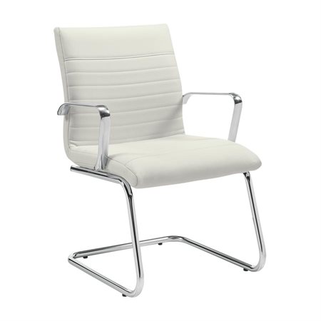 Fauteuil d’invité à dossier moyen blanc