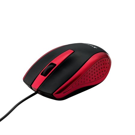 Souris filaire optique Notebook rouge