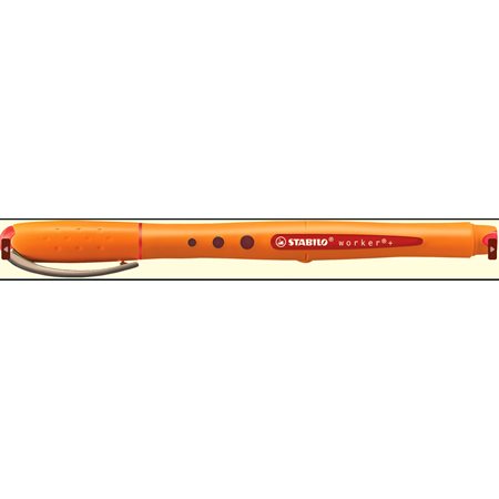 STYLO BILLE ROUL.STABILO 0.5mm ROUGE