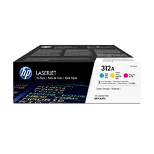 Cartouche de toner HP 312A Emballage économique cyan, magenta, jaune (3)