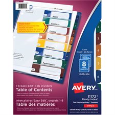 Intercalaires Ready Index® édition facile 1-8