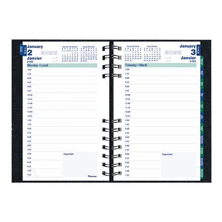 Daily Diary (2025) CoilPro hard cover, Bilingual black