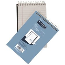 Bloc-notes de bureau Cambridge® 8"x5". Ligné 5/16”. Reliure spirale.80 feuilles. blanc