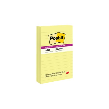 POST-IT YEL.SS RUL.NOTES 4X6 @3
