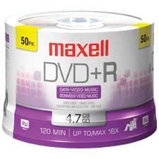 Disque DVD+R inscriptible 16x Sur axe pqt 50