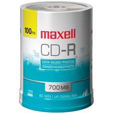 CD-R inscriptible 48x Sur axe pqt 100