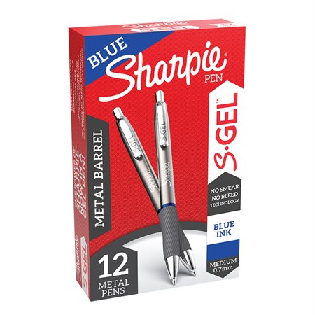 Stylo Sharpie S.Gel Premium Encre bleue noir / acier