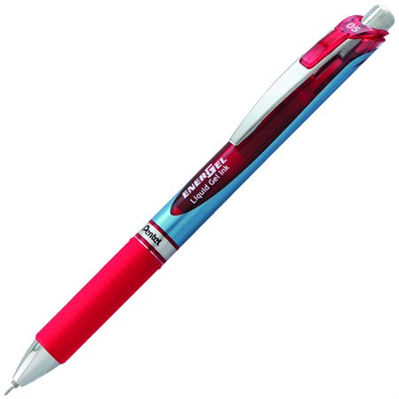 Stylos à bille roulante rétractable EnerGel® Pointe aiguille 0,5 mm rouge