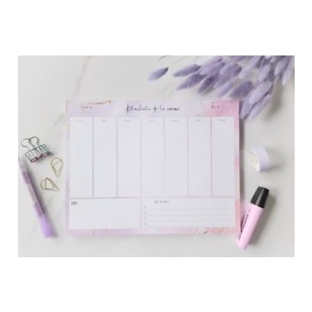 PERPETUAL WEEKLY PLANNER PURPLE. PINK AND GOLD