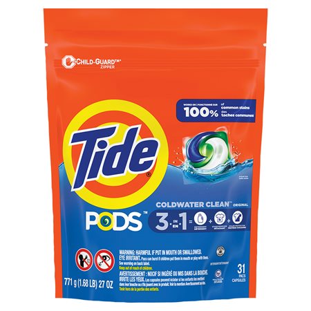 Capsules de détergent à lessive Tide Pods 31 capsules