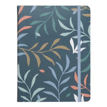 Cahier de notes floral bleu