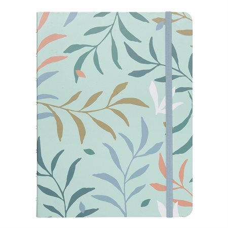 Cahier de notes floral menthe