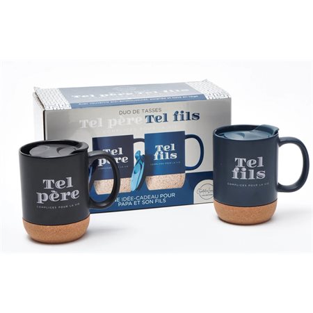 DUO TASSES TEL PÈRE & TEL FILS FR.