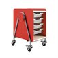 Whiffle Storage Cart - 4 Shelves 16-1 / 2 x 19-3 / 4 x 27-1 / 4 in. H red