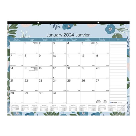 Azure Monthly Desk Pad Calendar (2025)