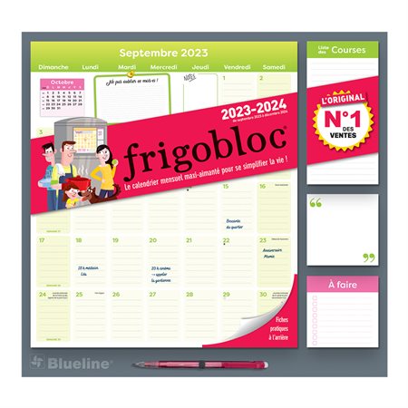 Calendrier magnétique frigobloc (2025) français