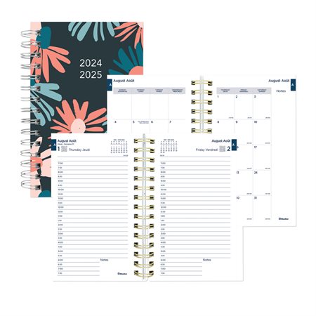 Blossom Daily Academic Planner (2024-2025) navy blue