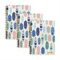 Pukka Pads Hardcover Notebooks Packs of 3 feathers